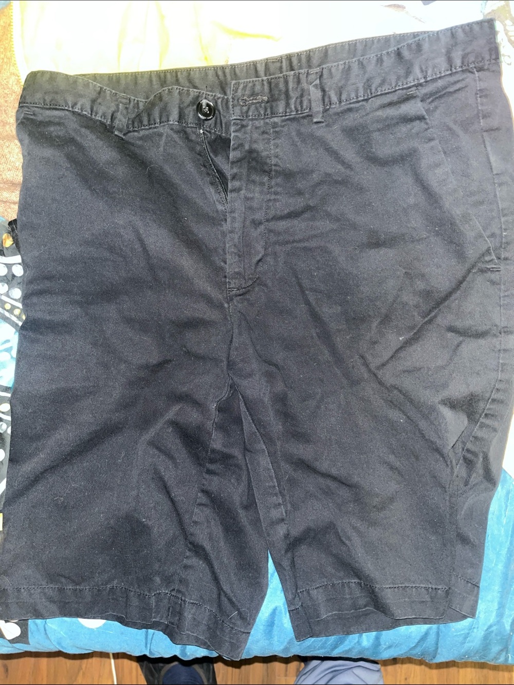 Calvin Klein Men's Black Flat-Front Cotton Shorts